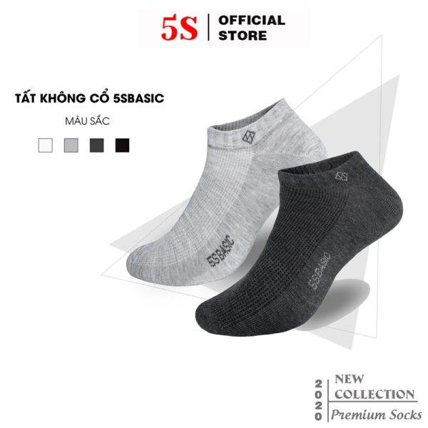 Combo 2 Đôi Vớ Nam 5S Ngắn, Kháng Khuẩn, Khử Mùi, Không Bai Xù, Chống Tụt Gót, Chống Hôi Chân (5S.MEDISOCK20-01)