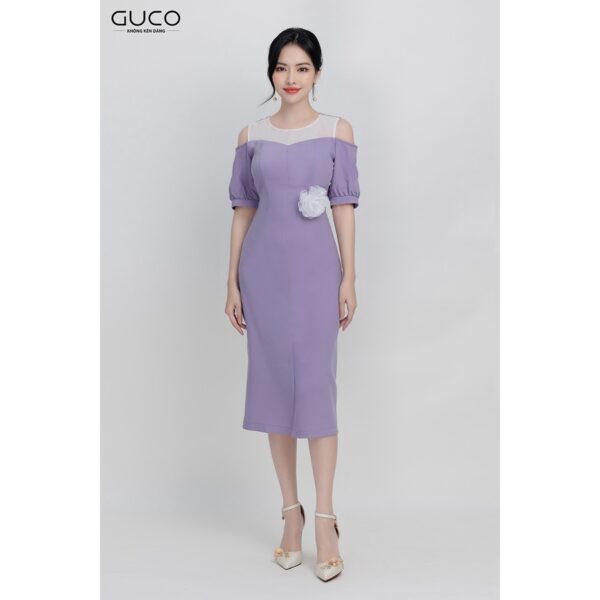 Đầm đi tiệc 3333 đính hoa eo GUCO - Hình ảnh 2