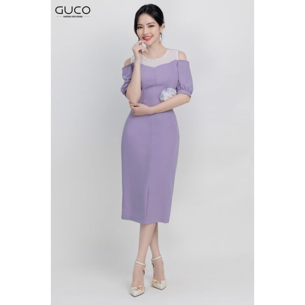 Đầm đi tiệc 3333 đính hoa eo GUCO - Hình ảnh 3