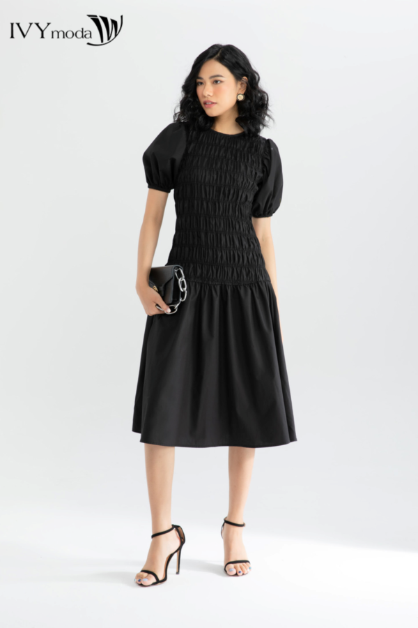 Đầm đuôi cá chần chun dáng tiểu thư nhẹ nhàng IVY moda MS 47B8663