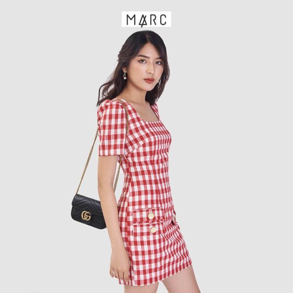 Đầm nữ MARC FASHION form suông nhấn 2 nắp túi - Hình ảnh 2