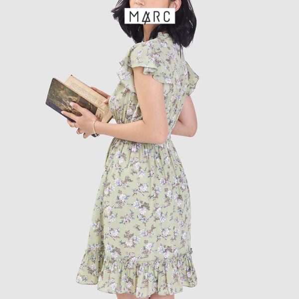Đầm nữ MARC FASHION tay bèo smocking eo họa tiết hoa - Hình ảnh 5
