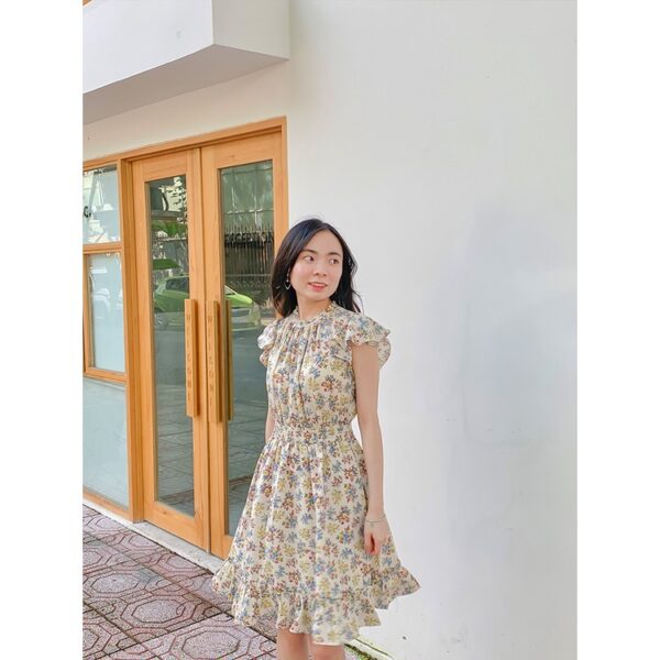 Đầm nữ MARC FASHION tay bèo smocking eo họa tiết hoa - Hình ảnh 7