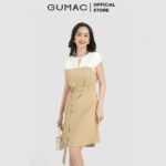 Đầm nữ suông thiết kế bèo ngực GUMAC DB919