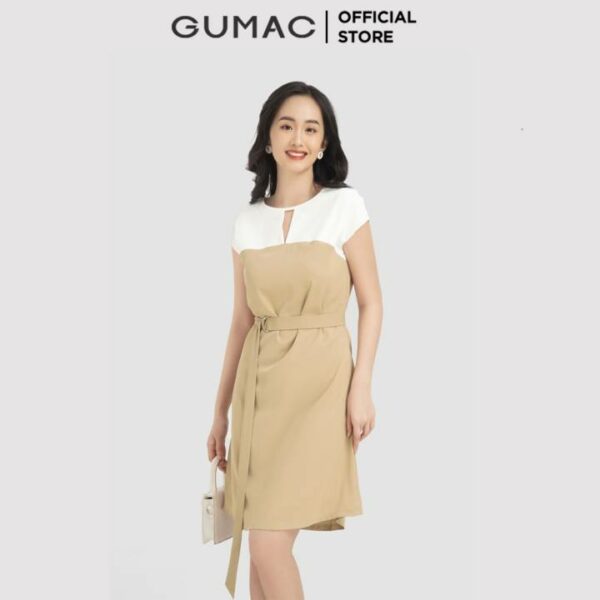 Đầm nữ suông thiết kế bèo ngực GUMAC DB919