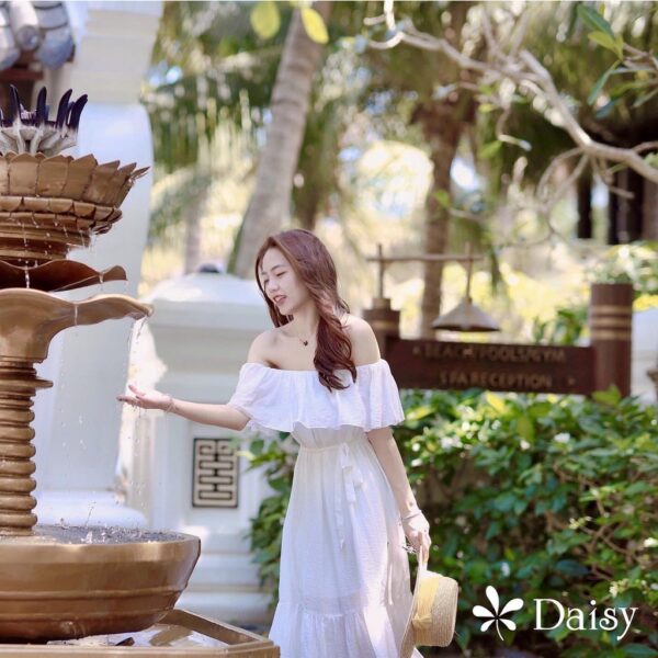 Đầm trễ vai Daisy dáng maxi 2 lớp mã TKV8849 - Hình ảnh 4