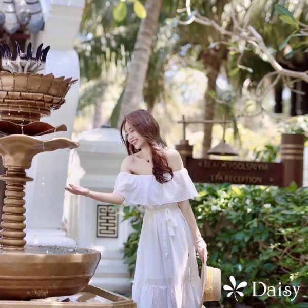 Đầm trễ vai Daisy dáng maxi 2 lớp mã TKV8849 - Hình ảnh 6