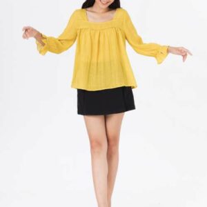 De Leah - Áo Suông Cổ Vuông - Thởi Trang Thiết Kế