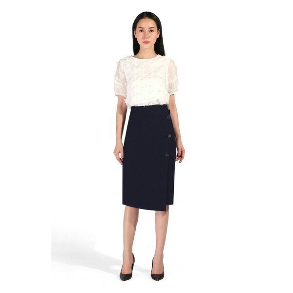De Leah - Chân Váy Midi Đắp Vạt Lệch - Thời trang thiết kế - Hình ảnh 2