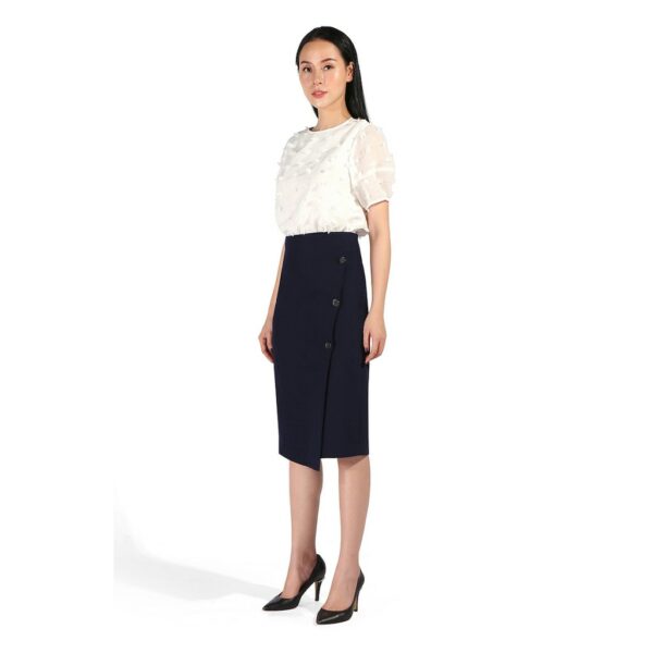 De Leah - Chân Váy Midi Đắp Vạt Lệch - Thời trang thiết kế - Hình ảnh 3
