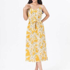 De Leah - Đầm Dây Cài Cúc Trước - Thời Trang Thiết Kế