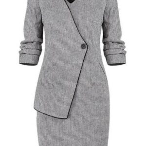 De Leah - Đầm Ôm Giả Vest - Thời Trang Thiết Kế