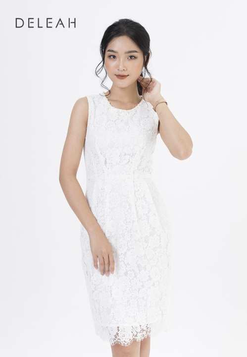 De Leah – Đầm Ôm Ren Cổ Đá – Thời trang Thiết kế