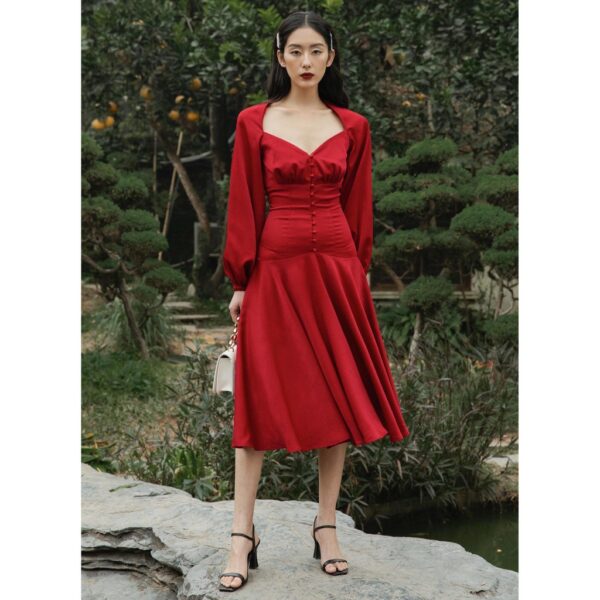 DOTTIE PREMIUM - Đầm Double Silk Midi Dress D0162 - Ảnh 2