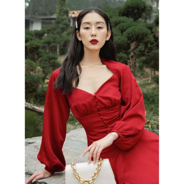 DOTTIE PREMIUM - Đầm Double Silk Midi Dress D0162 - Ảnh 3