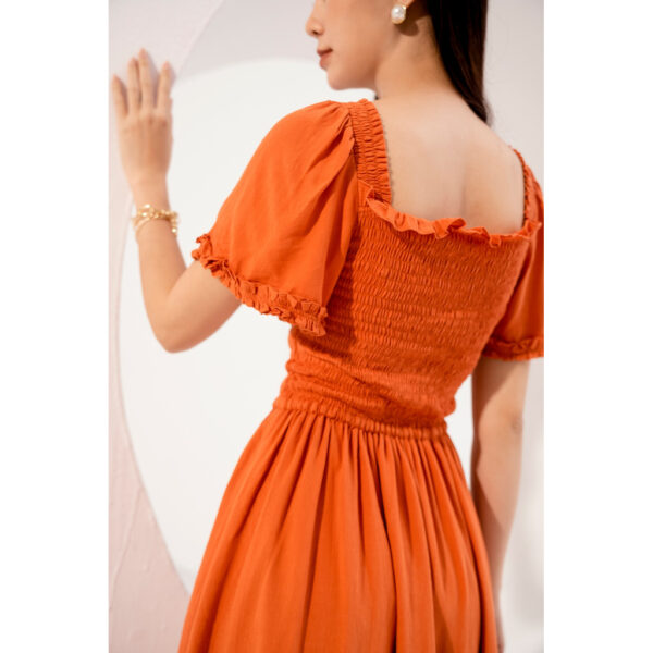 Eva De Eva Đầm tay ngắn dáng thắt eo 21SDKE089C - Hình ảnh 4