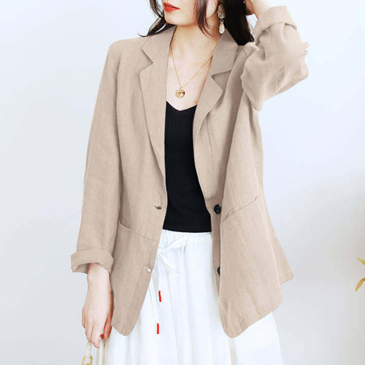 Fancystyle ZANZEA Trang Phục Lao Động Nữ Áo Khoác Công Sở Dài Tay Thường Ngày, Bộ Áo Blazer