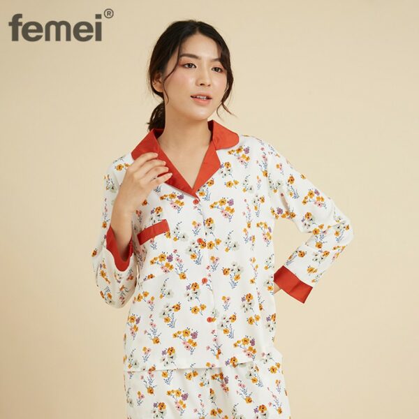 FEMEI - Bộ pyjama dài tay PND016 - Hình ảnh 3