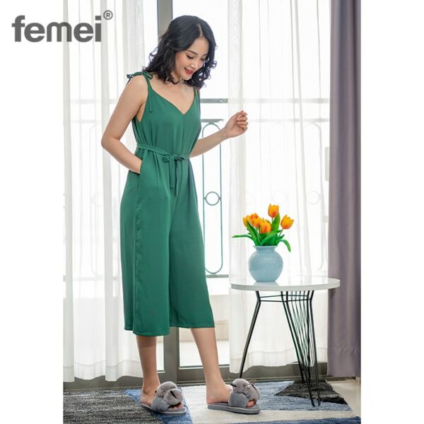 FEMEI - Đồ mặc nhà kiểu Jumpsuit 2 dây JUM003 - Ảnh 3