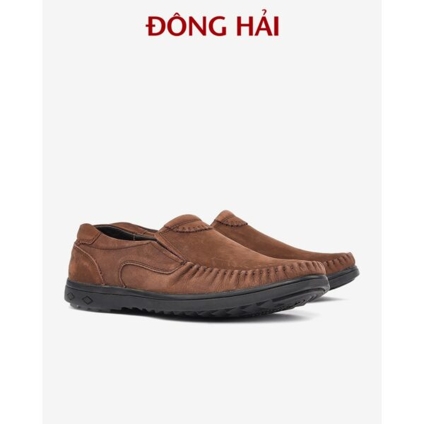 Giày lười nam Đông Hải da bò cao cấp đế cao su liền khối tăng vẻ nam tính- G0321 - Ảnh 7