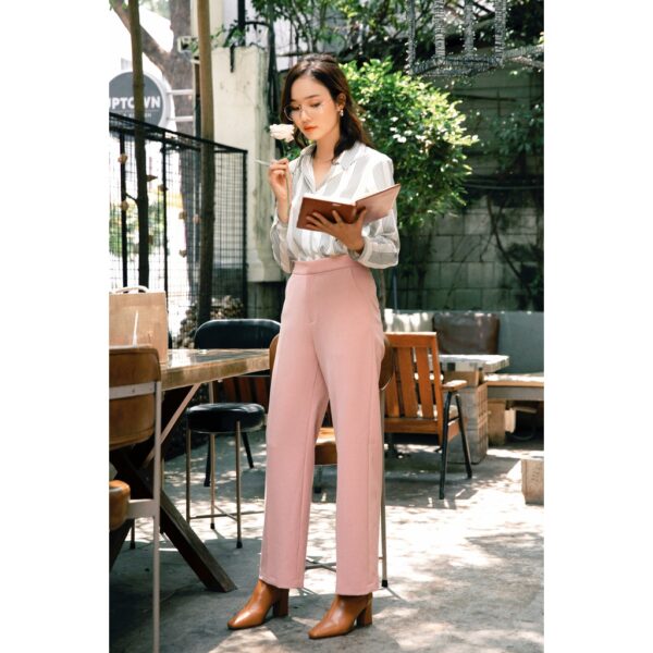 [GILLEE] Áo Sơ Mi Lụa Cát Sọc White - Hình ảnh 4