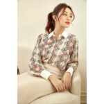 [GILLEE] Áo Sơ Mi Lụa Hoa Maga
