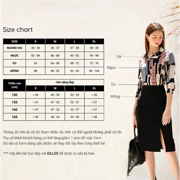 [GILLEE] Áo Sơ Mi Lụa Sọc Navy New - Hình ảnh 5