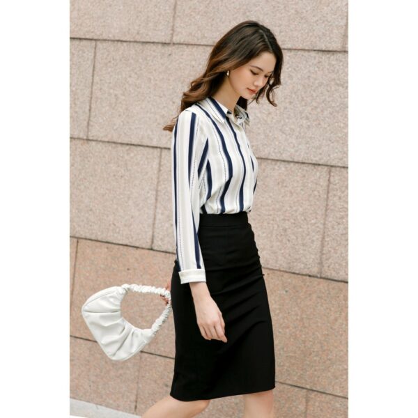 [GILLEE] Chân Váy Bút Chì Tuyết Mưa Đen - Ảnh 3