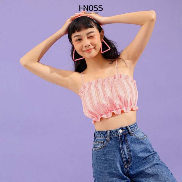 HNOSS - Áo Croptop Hai Dây - CMA12009051GC - Ảnh 3