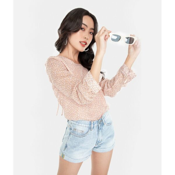 HNOSS - Quần Short Jeans Lai Lật - CMC12101032 - Hình ảnh 9