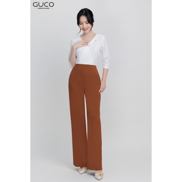 Jumpsuit cổ đắp 3316 phối màu Guco - Hình ảnh 2