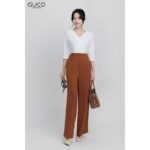 Jumpsuit cổ đắp 3316 phối màu Guco