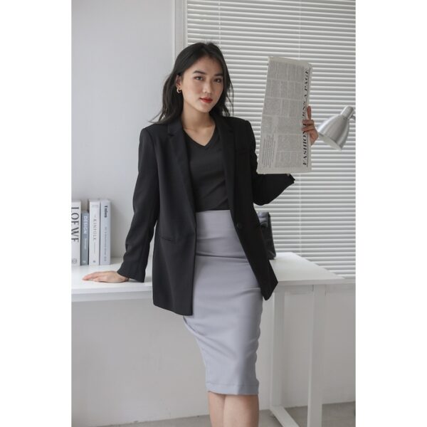 [Mã BMBAU50 giảm 7% tối đa 50K đơn 99K] De Leah - Chân Váy Bút Chì Xẻ Sau - Thời trang thiết kế - Hình ảnh 8