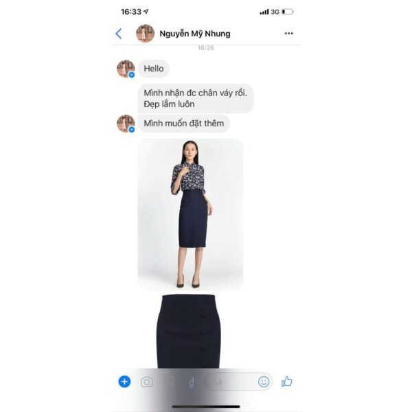 [Mã BMBAU50 giảm 7% tối đa 50K đơn 99K] De Leah - Chân Váy Bút Chì Xẻ Sau - Thời trang thiết kế - Hình ảnh 6