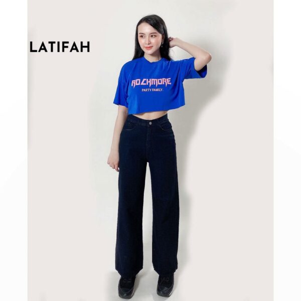 [Mã BMBAU50 giảm 7% tối đa 50K đơn 99K] Quần baggy jeans nữ LATIFAH ống rộng đơn giản dài 98cm QD026 - Hình ảnh 5