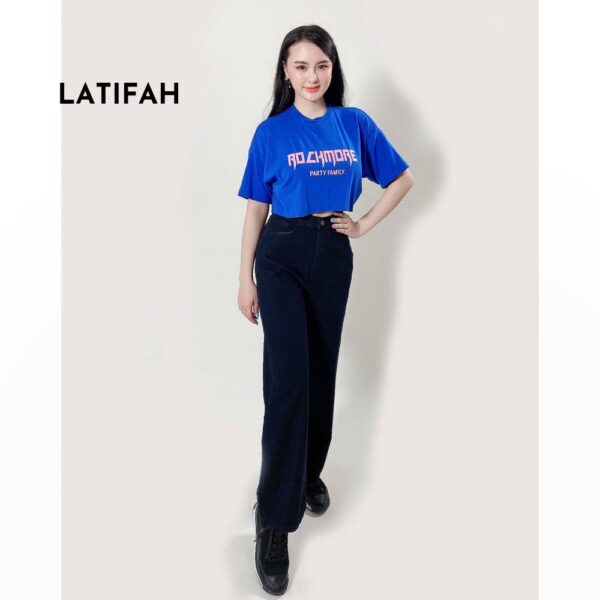 [Mã BMBAU50 giảm 7% tối đa 50K đơn 99K] Quần baggy jeans nữ LATIFAH ống rộng đơn giản dài 98cm QD026 - Hình ảnh 6