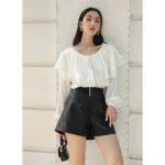 [Mã LT150 giảm 150k đơn 699k] DOTTIE PREMIUM – Áo Top With Elastic Trims T0117