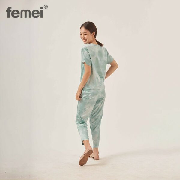 [Mã LT50 giảm 50k đơn 250k] FEMEI - Đồ bộ mặc nhà áo cộc tay quần dài KDD019 - Ảnh 2