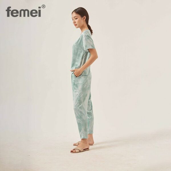 [Mã LT50 giảm 50k đơn 250k] FEMEI - Đồ bộ mặc nhà áo cộc tay quần dài KDD019 - Ảnh 4