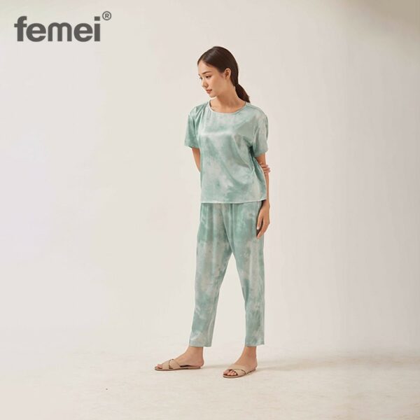 [Mã LT50 giảm 50k đơn 250k] FEMEI - Đồ bộ mặc nhà áo cộc tay quần dài KDD019 - Ảnh 5