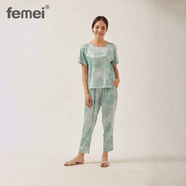 [Mã LT50 giảm 50k đơn 250k] FEMEI - Đồ bộ mặc nhà áo cộc tay quần dài KDD019