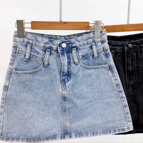 [Mã SKAMLTSM9 giảm 10% đơn 99K] 322097 - Chân váy jean chữ A đỉa lệch Daisy