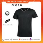 OWEN – Áo thun nam ngắn tay cổ tim màu đen Owen TSN 20404 – Áo phông ngắn tay nam