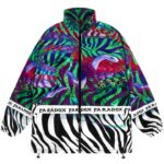 PARADOX Áo khoác dù dây kéo BITTEN ZIP OVER-PRINTED JACKET