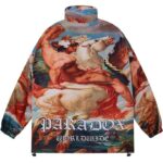 PARADOX Áo khoác dù dây kéo FLY MAN ZIP OVER-PRINTED JACKET