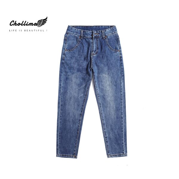 Quần baggy jean Chollima ống nhỏ trơn cuốn lai QD022 phong cách hàn quốc trẻ trung năng động - Hình ảnh 8