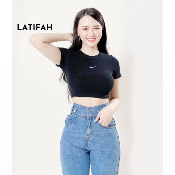 Quần baggy jeans nữ LATIFAH form rộng 2 bách nhọn QD015 ulzzang phong cách hàn quốc - Hình ảnh 2