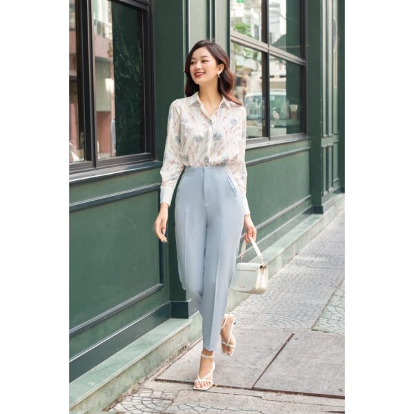 Quần Baggy Nữ Công Sở Lưng Cao GILLEE Tuyết Mưa Cơ Bản - Hình ảnh 8