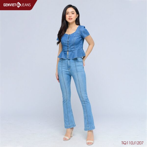 Quần dài jeans nữ TQ110J1207 GENVIET - Hình ảnh 2