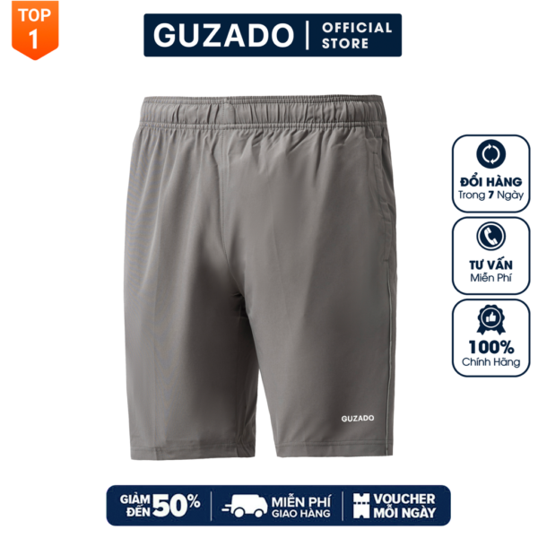 Quần đùi nam GUZADO GSR02, quần short nam chất lượng, vải gió mềm, co giãn tốt, vận động thoải mái